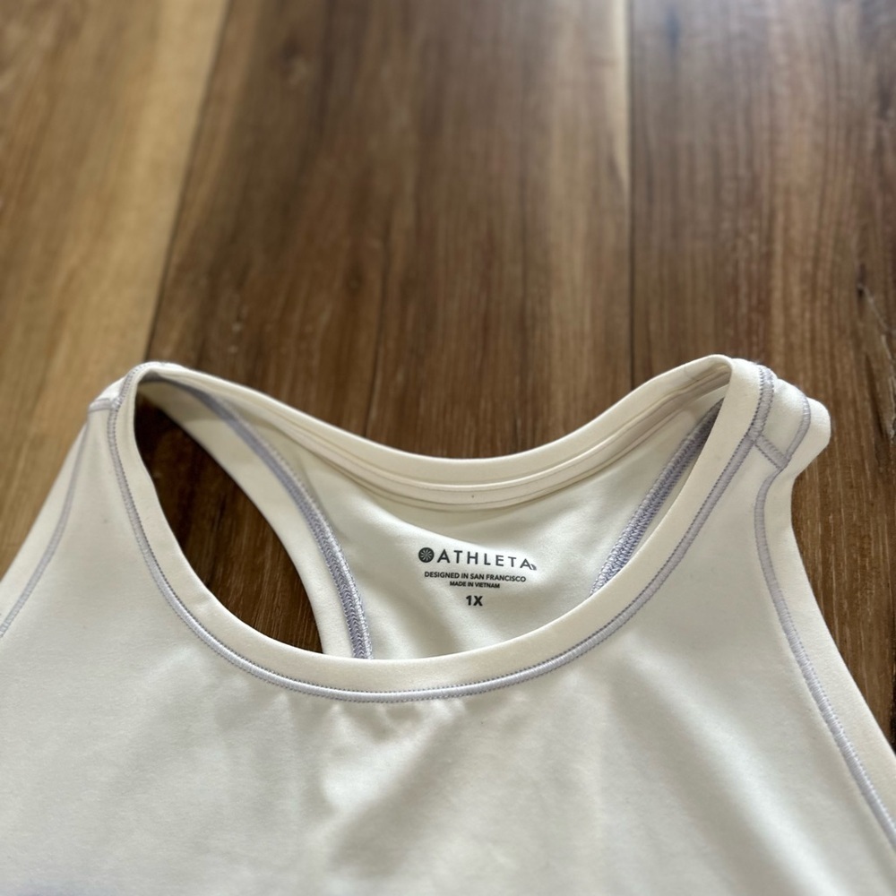 Athleta women’s shanti printed crop Tank Top size 1X NWT - Picture 4 of 6